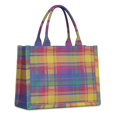 thumbnail image 1 of Large Capacity Tote Bag,Multi Color Plaid Checkered Pattern Handbag Fashion Luxury Tote Bag,15.7"x13"x 5.1" Inches,Laptop Compatible, 1 of 6