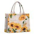 thumbnail image 1 of Large Capacity Tote Bag,Newspaper Text Sunflower Pattern Handbag Fashion Luxury Tote Bag,15.7"x13"x 5.1" Inches,Laptop Compatible, 1 of 6