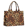 thumbnail image 1 of Large Capacity Tote Bag,Orange and Brown Leopard Pattern Handbag Fashion Luxury Tote Bag,15.7"x13"x 5.1" Inches,Laptop Compatible, 1 of 6