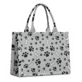 thumbnail image 1 of Large Capacity Tote Bag,Paw Prints and Bones Handbag Fashion Luxury Tote Bag,15.7"x13"x 5.1" Inches,Laptop Compatible, 1 of 6