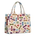 thumbnail image 1 of Large Capacity Tote Bag,Paw Prints and Bones Handbag Fashion Luxury Tote Bag,15.7"x13"x 5.1" Inches,Laptop Compatible, 1 of 6