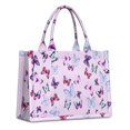 thumbnail image 1 of Large Capacity Tote Bag,Pink Butterfly Pattern Handbag Fashion Luxury Tote Bag,15.7"x13"x 5.1" Inches,Laptop Compatible, 1 of 3