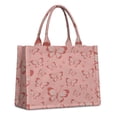 thumbnail image 1 of Large Capacity Tote Bag,Pink Butterfly Pattern Handbag Fashion Luxury Tote Bag,15.7"x13"x 5.1" Inches,Laptop Compatible, 1 of 6