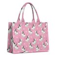 thumbnail image 1 of Large Capacity Tote Bag,Pink French Bulldog Love Heart Handbag Fashion Luxury Tote Bag,15.7"x13"x 5.1" Inches,Laptop Compatible, 1 of 6