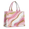 thumbnail image 1 of Large Capacity Tote Bag,Pink Gold Marble Pattern Handbag Fashion Luxury Tote Bag,15.7"x13"x 5.1" Inches,Laptop Compatible, 1 of 6