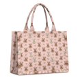 thumbnail image 1 of Large Capacity Tote Bag,Pink Highland Cow Flower Pattern Handbag Fashion Luxury Tote Bag,15.7"x13"x 5.1" Inches,Laptop Compatible, 1 of 6