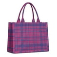 thumbnail image 1 of Large Capacity Tote Bag,Pink Purple Checkered Pattern Handbag Fashion Luxury Tote Bag,15.7"x13"x 5.1" Inches,Laptop Compatible, 1 of 1