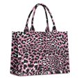 thumbnail image 1 of Large Capacity Tote Bag,Pink and Black Of Leopard Print Handbag Fashion Luxury Tote Bag,15.7"x13"x 5.1" Inches,Laptop Compatible, 1 of 6