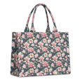thumbnail image 1 of Large Capacity Tote Bag,Pioneer Flower Floral Print Pattern Handbag Fashion Luxury Tote Bag,15.7"x13"x 5.1" Inches,Laptop Compatible, 1 of 6