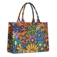 thumbnail image 1 of Large Capacity Tote Bag,Pioneer Flower Floral Print Pattern Handbag Fashion Luxury Tote Bag,15.7"x13"x 5.1" Inches,Laptop Compatible, 1 of 6