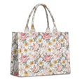 thumbnail image 1 of Large Capacity Tote Bag,Pioneer Flower Floral Print Pattern Handbag Fashion Luxury Tote Bag,15.7"x13"x 5.1" Inches,Laptop Compatible, 1 of 6