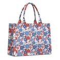 thumbnail image 1 of Large Capacity Tote Bag,Pioneer Flower Floral Print Pattern Handbag Fashion Luxury Tote Bag,15.7"x13"x 5.1" Inches,Laptop Compatible, 1 of 6