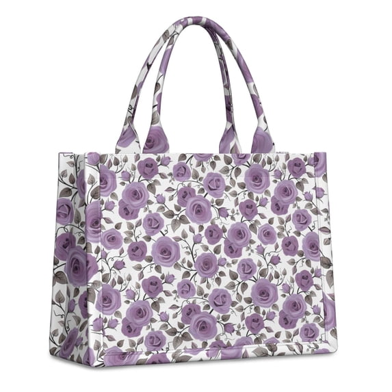 Large Capacity Tote Bag,Pioneer Flower Floral Print Pattern Handbag Fashion Luxury Tote Bag,15.7"x13"x 5.1" Inches,Laptop Compatible