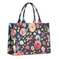 thumbnail image 1 of Large Capacity Tote Bag,Pioneer Flower Floral Print Pattern Handbag Fashion Luxury Tote Bag,15.7"x13"x 5.1" Inches,Laptop Compatible, 1 of 6
