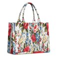 thumbnail image 1 of Large Capacity Tote Bag,Pioneer Flower Floral Print Pattern Handbag Fashion Luxury Tote Bag,15.7"x13"x 5.1" Inches,Laptop Compatible, 1 of 6