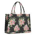 thumbnail image 1 of Large Capacity Tote Bag,Pioneer Flower Floral Print Pattern Handbag Fashion Luxury Tote Bag,15.7"x13"x 5.1" Inches,Laptop Compatible, 1 of 6