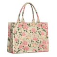 thumbnail image 1 of Large Capacity Tote Bag,Pioneer Flower Floral Print Pattern Handbag Fashion Luxury Tote Bag,15.7"x13"x 5.1" Inches,Laptop Compatible, 1 of 6