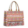 thumbnail image 1 of Large Capacity Tote Bag,Pioneer Flower Floral Print Pattern Handbag Fashion Luxury Tote Bag,15.7"x13"x 5.1" Inches,Laptop Compatible, 1 of 6