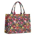thumbnail image 1 of Large Capacity Tote Bag,Pioneer Flower Floral Print Pattern Handbag Fashion Luxury Tote Bag,15.7"x13"x 5.1" Inches,Laptop Compatible, 1 of 6