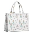 thumbnail image 1 of Large Capacity Tote Bag,Princess Castle Flower Pattern Handbag Fashion Luxury Tote Bag,15.7"x13"x 5.1" Inches,Laptop Compatible, 1 of 6