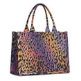 thumbnail image 1 of Large Capacity Tote Bag,Purple and Orange Of Leopard Print Handbag Fashion Luxury Tote Bag,15.7"x13"x 5.1" Inches,Laptop Compatible, 1 of 6