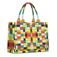 thumbnail image 1 of Large Capacity Tote Bag,Rainbow Checkered Pattern Handbag Fashion Luxury Tote Bag,15.7"x13"x 5.1" Inches,Laptop Compatible, 1 of 6