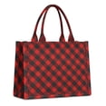 thumbnail image 1 of Large Capacity Tote Bag,Red Black Checkerboard Checkered Pattern Handbag Fashion Luxury Tote Bag,15.7"x13"x 5.1" Inches,Laptop Compatible, 1 of 6