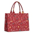 thumbnail image 1 of Large Capacity Tote Bag,Red Christmas Candy Cane Pattern Handbag Fashion Luxury Tote Bag,15.7"x13"x 5.1" Inches,Laptop Compatible, 1 of 6