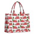 thumbnail image 1 of Large Capacity Tote Bag,Red Christmas Car Pattern Handbag Fashion Luxury Tote Bag,15.7"x13"x 5.1" Inches,Laptop Compatible, 1 of 6