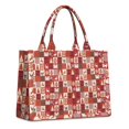 thumbnail image 1 of Large Capacity Tote Bag,Red Christmas Patchwork Pattern Handbag Fashion Luxury Tote Bag,15.7"x13"x 5.1" Inches,Laptop Compatible, 1 of 6