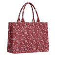 thumbnail image 1 of Large Capacity Tote Bag,Red Christmas Snowflake Pattern Handbag Fashion Luxury Tote Bag,15.7"x13"x 5.1" Inches,Laptop Compatible, 1 of 6