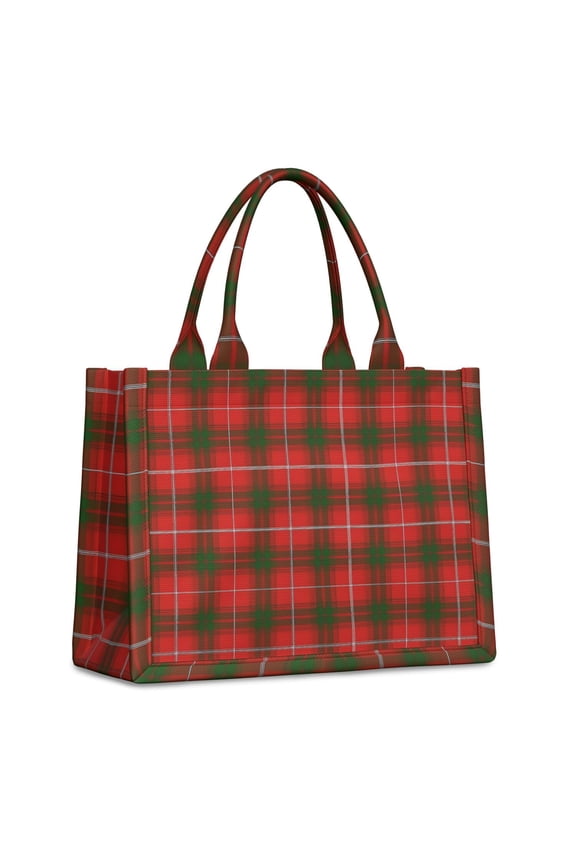 Large Capacity Tote Bag,Red Green Checkerboard Checkered Pattern Handbag Fashion Luxury Tote Bag,15.7"x13"x 5.1" Inches,Laptop Compatible