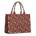 thumbnail image 1 of Large Capacity Tote Bag,Red Mushroom White Brown Pattern Handbag Fashion Luxury Tote Bag,15.7"x13"x 5.1" Inches,Laptop Compatible, 1 of 6