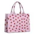 thumbnail image 1 of Large Capacity Tote Bag,Red Strawberry Plants Fruit Pink Pattern Handbag Fashion Luxury Tote Bag,15.7"x13"x 5.1" Inches,Laptop Compatible, 1 of 6