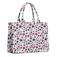 thumbnail image 1 of Large Capacity Tote Bag,Red White Blue Baseballs and Stars Pattern Handbag Fashion Luxury Tote Bag,15.7"x13"x 5.1" Inches,Laptop Compatible, 1 of 6