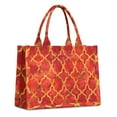 thumbnail image 1 of Large Capacity Tote Bag,Red Yellow Checkered Pattern Handbag Fashion Luxury Tote Bag,15.7"x13"x 5.1" Inches,Laptop Compatible, 1 of 6