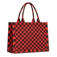 thumbnail image 1 of Large Capacity Tote Bag,Red and Black Checkered Pattern Handbag Fashion Luxury Tote Bag,15.7"x13"x 5.1" Inches,Laptop Compatible, 1 of 6