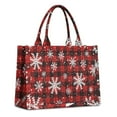 thumbnail image 1 of Large Capacity Tote Bag,Red and Black Christmas Snowflake Pattern Handbag Fashion Luxury Tote Bag,15.7"x13"x 5.1" Inches,Laptop Compatible, 1 of 6