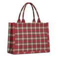 thumbnail image 1 of Large Capacity Tote Bag,Red and Green Christmas Plaid Pattern Handbag Fashion Luxury Tote Bag,15.7"x13"x 5.1" Inches,Laptop Compatible, 1 of 6