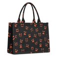 thumbnail image 1 of Large Capacity Tote Bag,Spooky Pumpkin Faces Halloween Pattern Handbag Fashion Luxury Tote Bag,15.7"x13"x 5.1" Inches,Laptop Compatible, 1 of 6