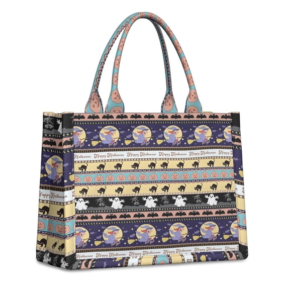 Large Capacity Tote Bag,Striped Halloween Pattern Handbag Fashion Luxury Tote Bag,15.7"x13"x 5.1" Inches,Laptop Compatible