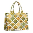 thumbnail image 1 of Large Capacity Tote Bag,Sunflower Checkered Pattern Handbag Fashion Luxury Tote Bag,15.7"x13"x 5.1" Inches,Laptop Compatible, 1 of 6