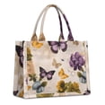 thumbnail image 1 of Large Capacity Tote Bag,Vintage Butterfly Flower Pattern Handbag Fashion Luxury Tote Bag,15.7"x13"x 5.1" Inches,Laptop Compatible, 1 of 6