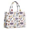 thumbnail image 1 of Large Capacity Tote Bag,White Baseball Fun Club Pattern Handbag Fashion Luxury Tote Bag,15.7"x13"x 5.1" Inches,Laptop Compatible, 1 of 6