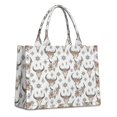 thumbnail image 1 of Large Capacity Tote Bag,White Buffalo Skull Flower Geometric Pattern Handbag Fashion Luxury Tote Bag,15.7"x13"x 5.1" Inches,Laptop Compatible, 1 of 6