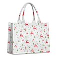 thumbnail image 1 of Large Capacity Tote Bag,White Christmas Reindeer and Tree Pattern Handbag Fashion Luxury Tote Bag,15.7"x13"x 5.1" Inches,Laptop Compatible, 1 of 6