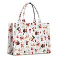 thumbnail image 1 of Large Capacity Tote Bag,White Christmas Santa and Gift Pattern Handbag Fashion Luxury Tote Bag,15.7"x13"x 5.1" Inches,Laptop Compatible, 1 of 6