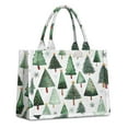 thumbnail image 1 of Large Capacity Tote Bag,White Christmas Tree Pattern Handbag Fashion Luxury Tote Bag,15.7"x13"x 5.1" Inches,Laptop Compatible, 1 of 6
