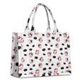 thumbnail image 1 of Large Capacity Tote Bag,White Cow Bow Cloud Pattern Handbag Fashion Luxury Tote Bag,15.7"x13"x 5.1" Inches,Laptop Compatible, 1 of 6