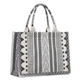 thumbnail image 1 of Large Capacity Tote Bag,White Geometric Diamond Chevron Pattern Handbag Fashion Luxury Tote Bag,15.7"x13"x 5.1" Inches,Laptop Compatible, 1 of 6